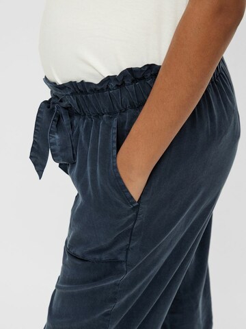 MAMALICIOUS Tapered Trousers in Blue