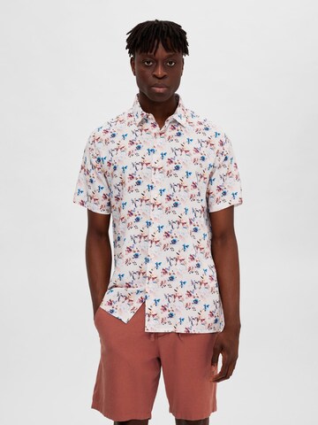 SELECTED HOMME - Ajuste regular Camisa 'Alfred' en blanco: frente