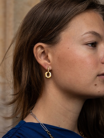 hiBALI Earrings 'Duo Link' in Silver
