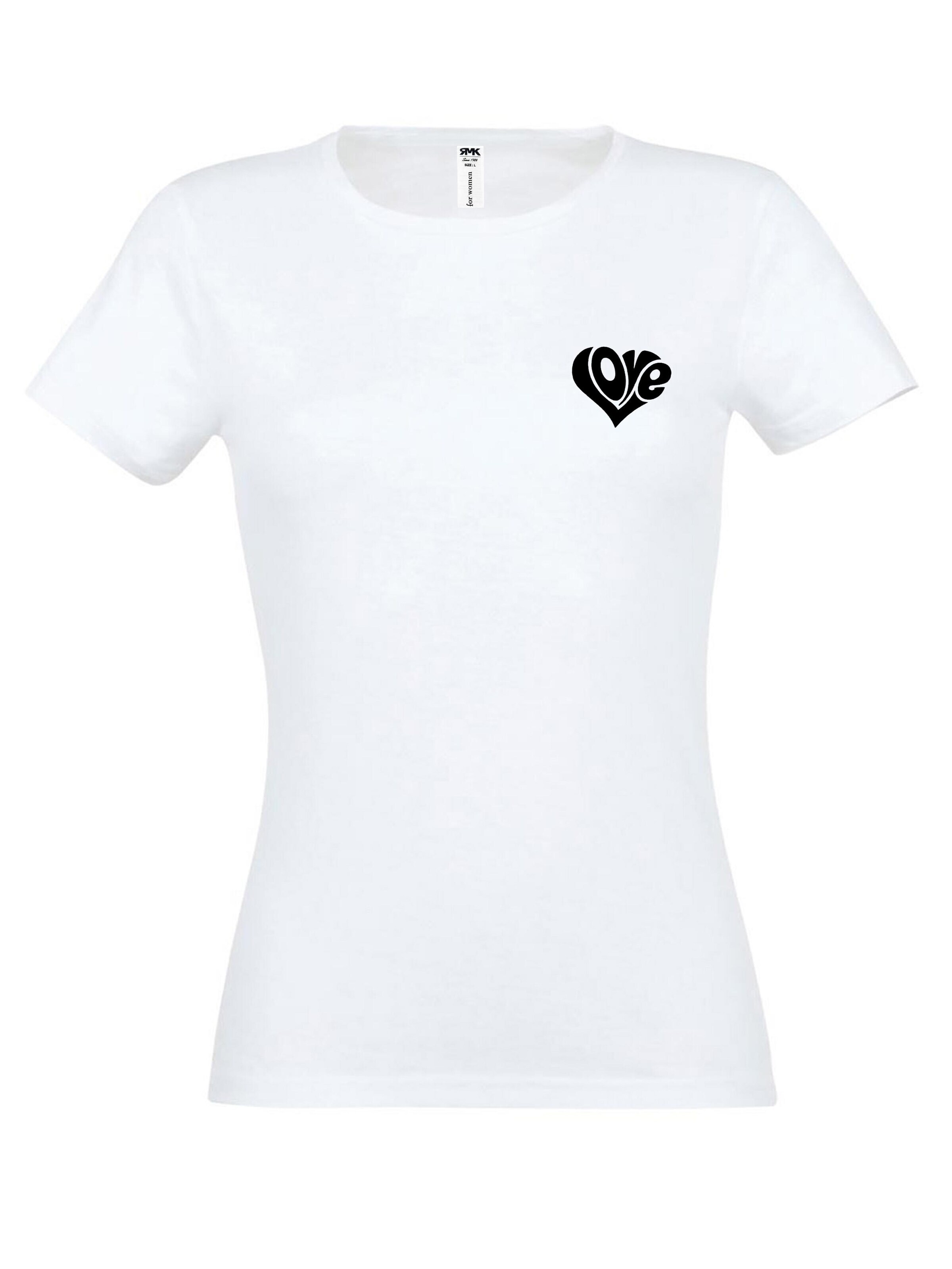 RMK Shirt 'Love Herz' in White: front