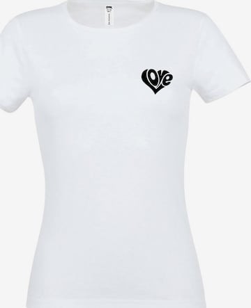 RMK Shirt 'Love Herz' in White: front