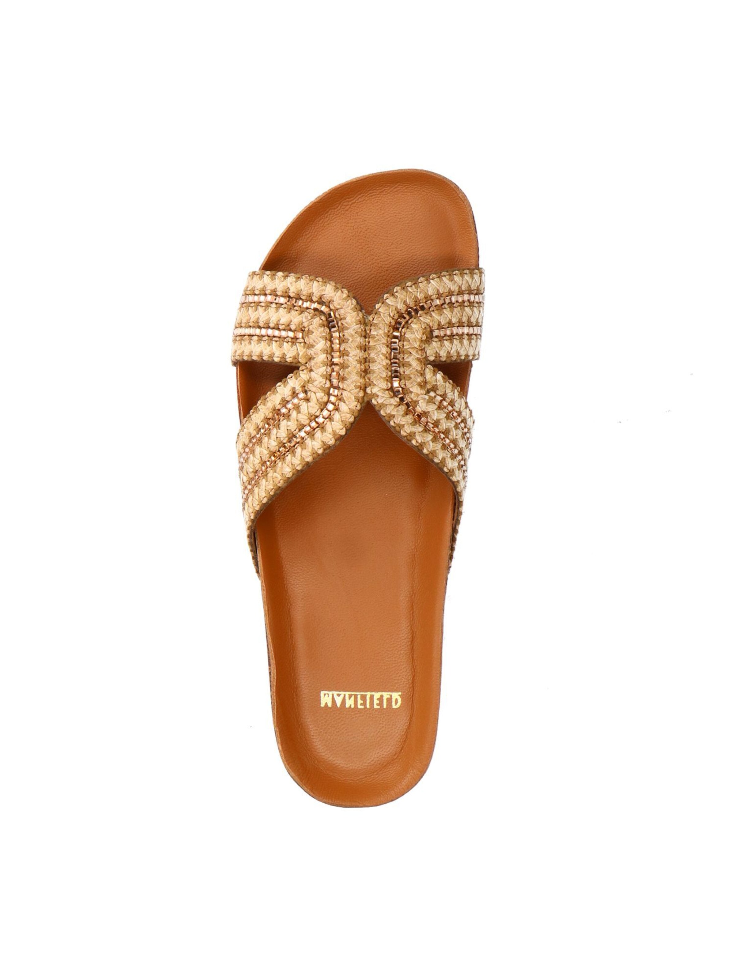 MANFIELD Sandale in Beige