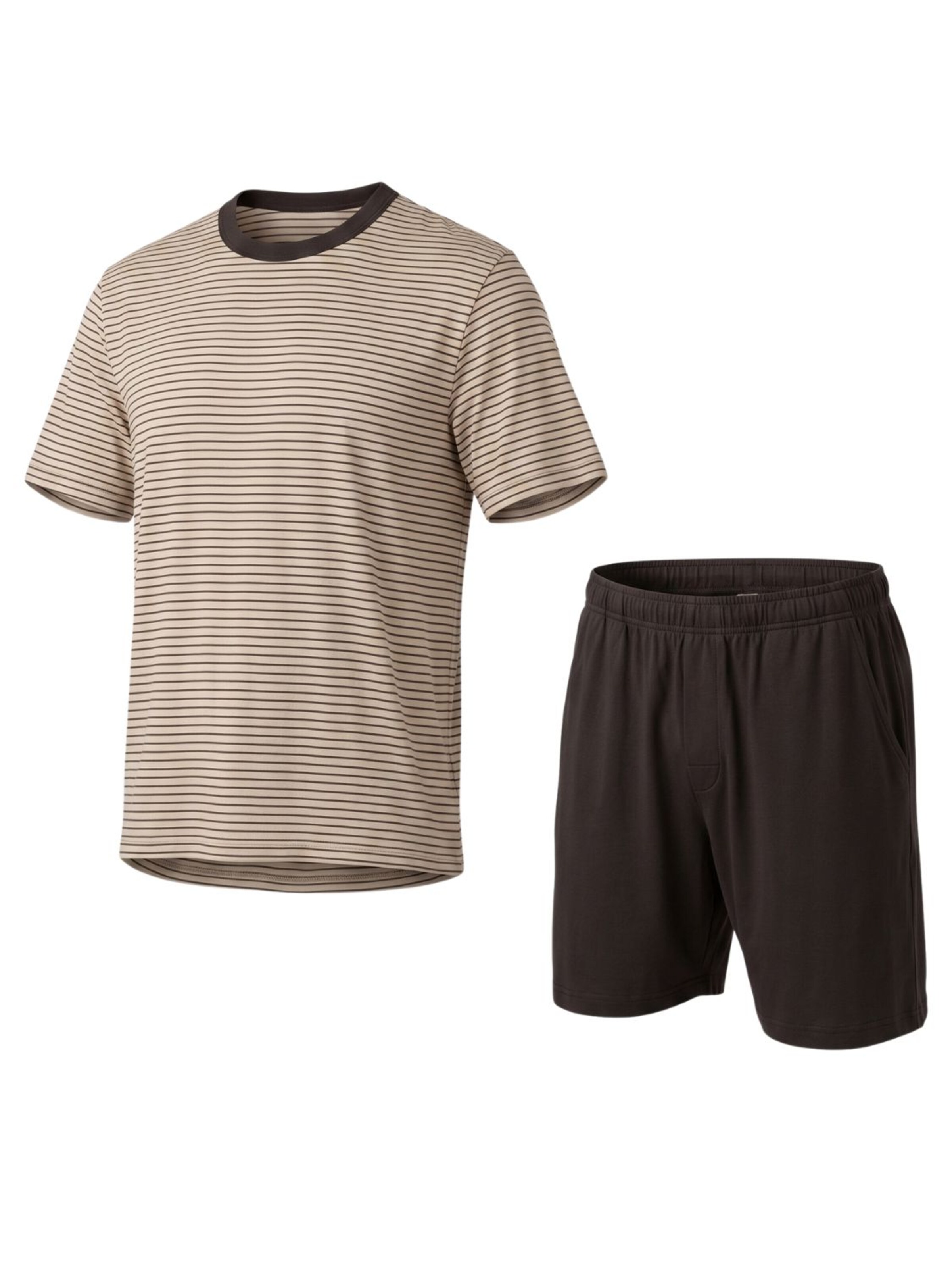 Pigiama corto 'Men's Short Modal Pyjamas Suihei Lead Grey' di zd ZERO DEFECTS in beige: frontale