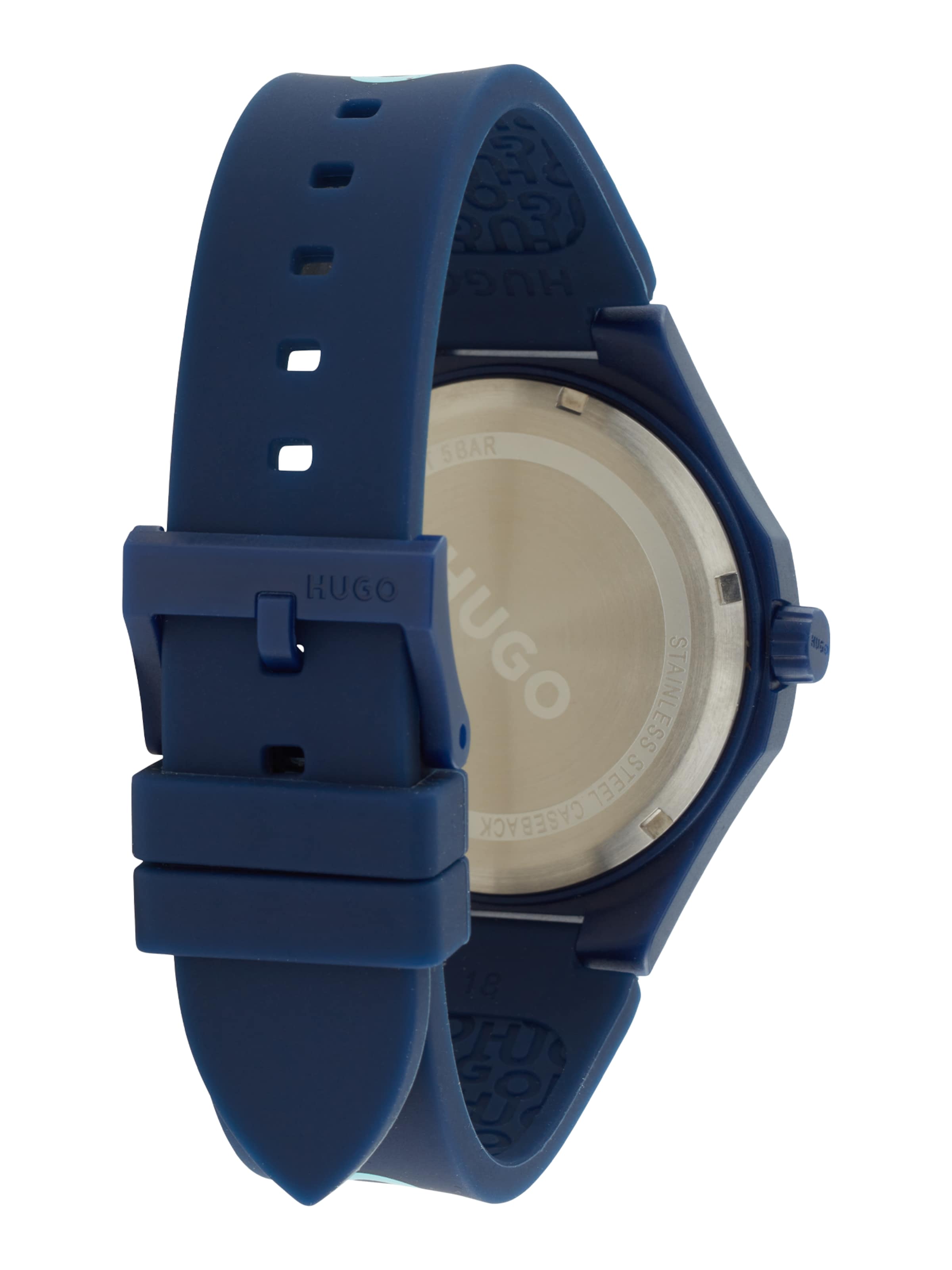 HUGO Uhr '#LIT FOR HIM' in Blau