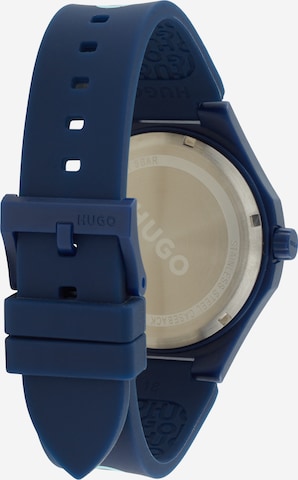 HUGO Red Analoog horloge '#LIT FOR HIM' in Blauw