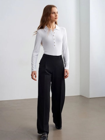 Dilvin Wide leg Broek in Zwart