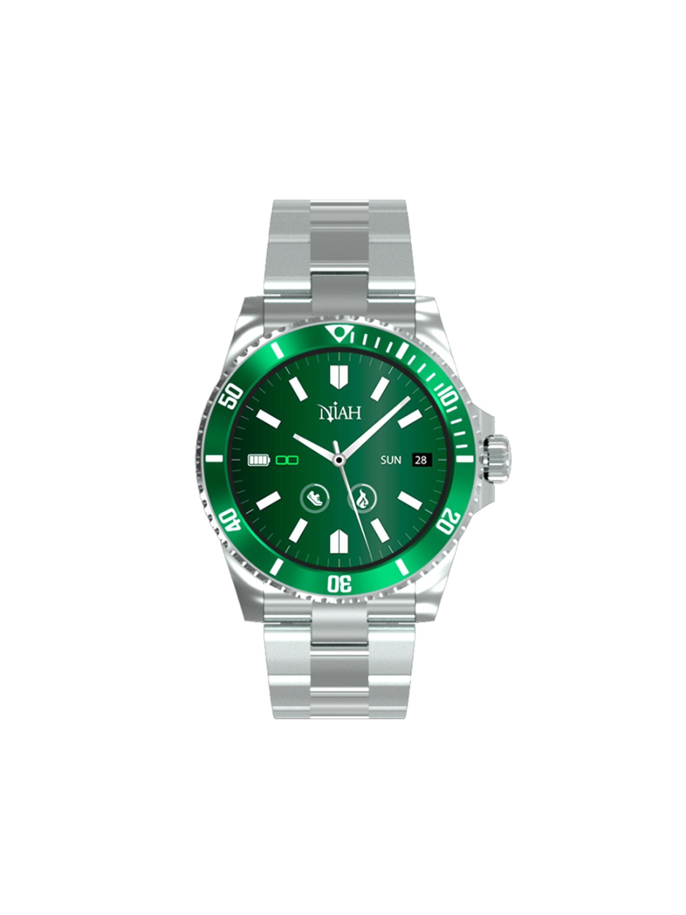 Techmade Digital Watch 'Herren-Smartwatch Neptun' in Green: front
