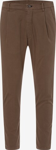 JOOP! Pleat-front trousers 'Lead' in Brown: front