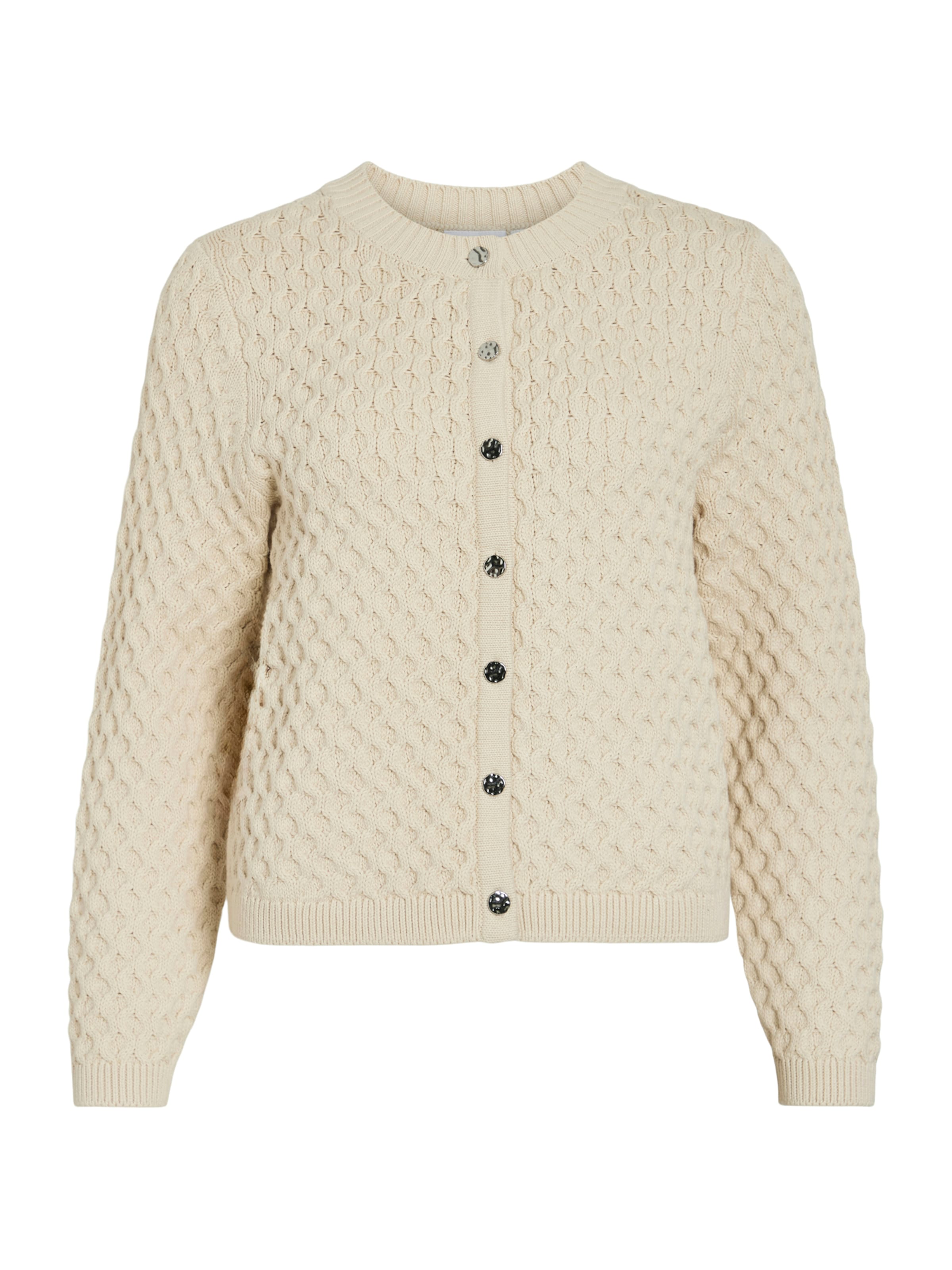 VILA Плетена жилетка 'VIKALI' в бежово: отпред