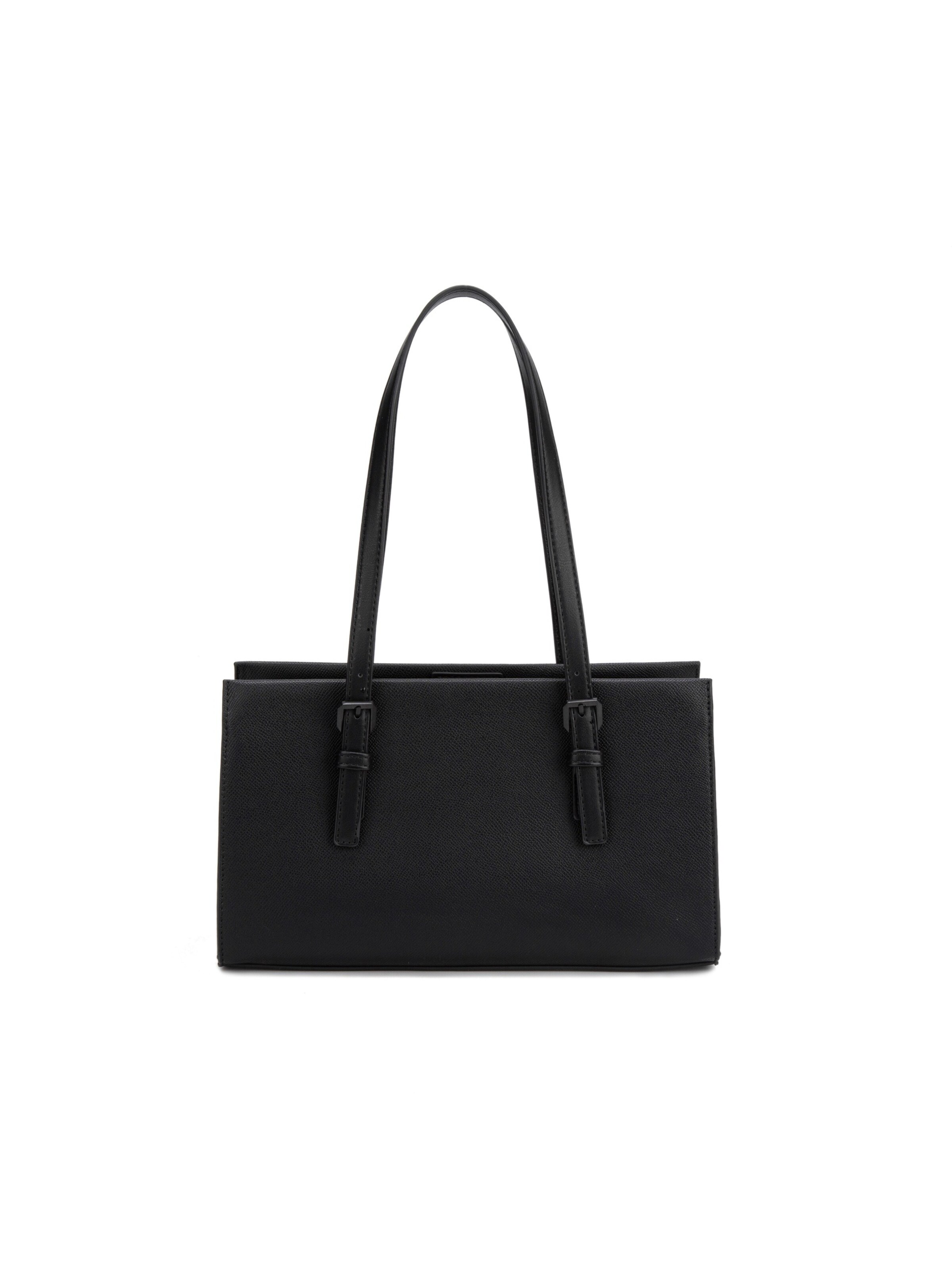 Borsa a spalla 'Borsa a spalla David Jones ecopelle Saffiano manici piatti regolabili' di David Jones in nero