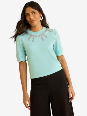 love & roses Pullover in Grün: Vorderseite