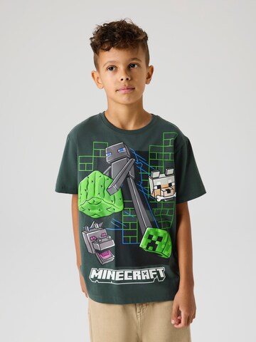 Maglietta 'NKMJUKE MINECRAFT' di NAME IT in grigio: frontale