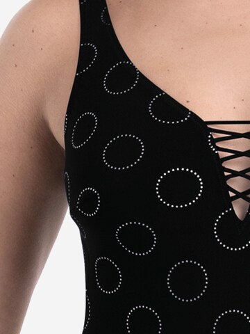 ROSA FAIA Badeanzug 'Silver Pearls'‌‌‌‌ in Schwarz
