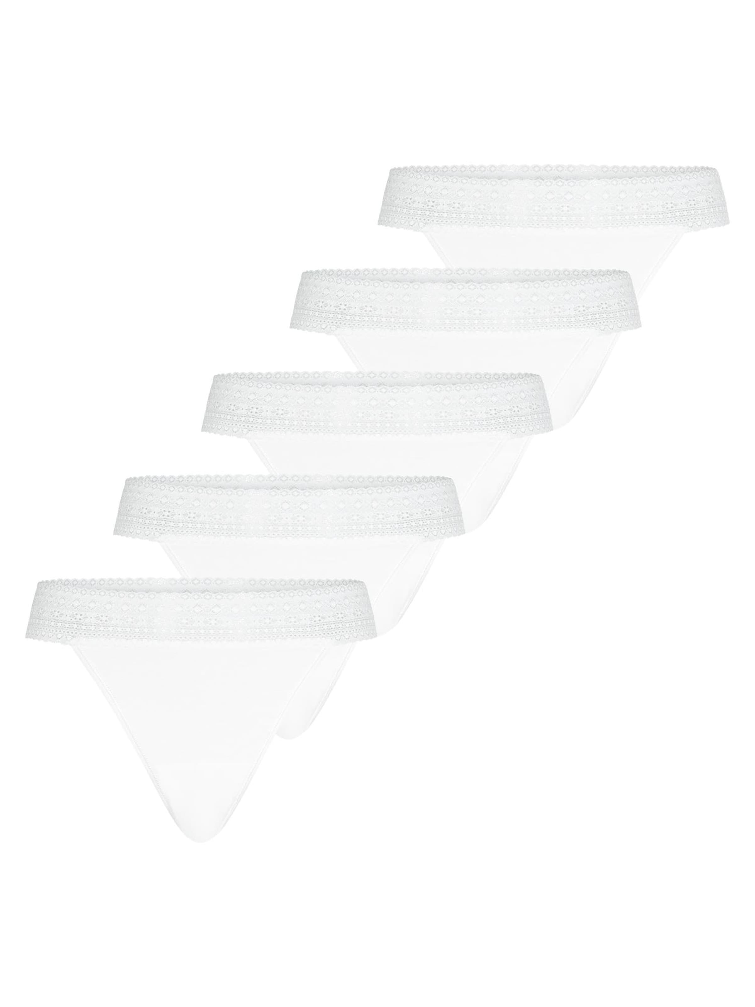 Mey String 'Modal Lace'‌‌‌‌‌‌ in Weiß: Vorderseite