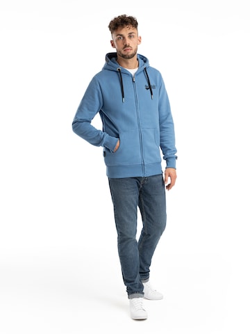 SPITZBUB Zip-Up Hoodie 'Klaus ' in Blue