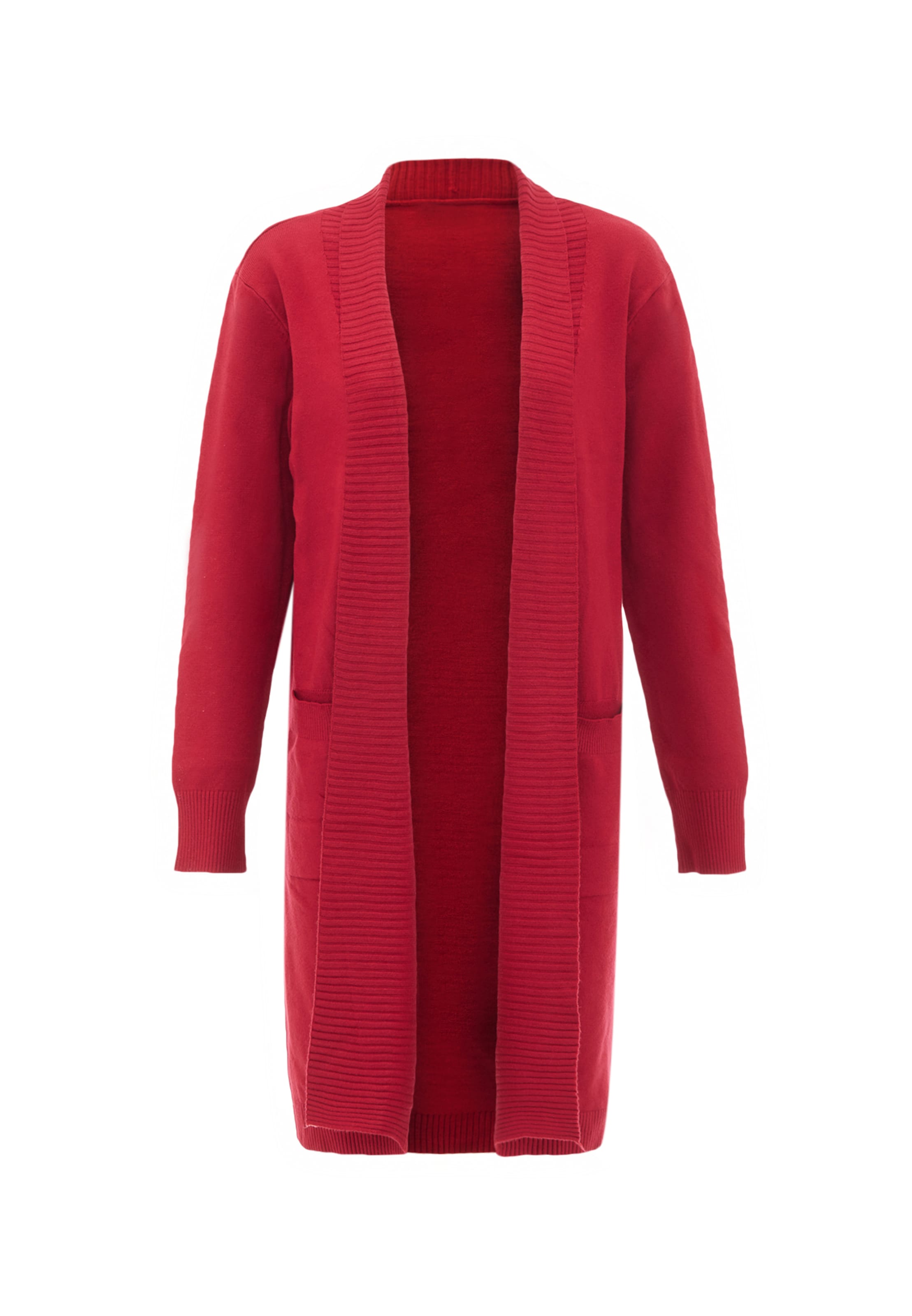 dulcey Gebreid vest in Rood: voorkant