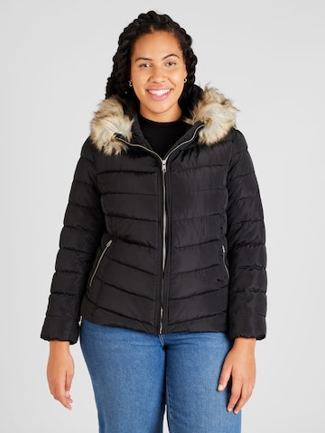 ONLY Carmakoma Winterjacke in Schwarz: predná strana