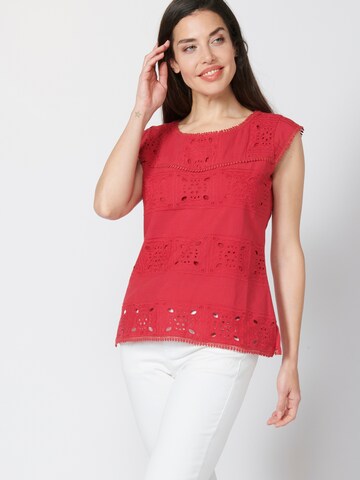 Camicia da donna di KOROSHI in rosso: frontale