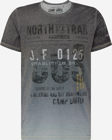 T-Shirt 'North Sea Trail' CAMP DAVID en gris : devant