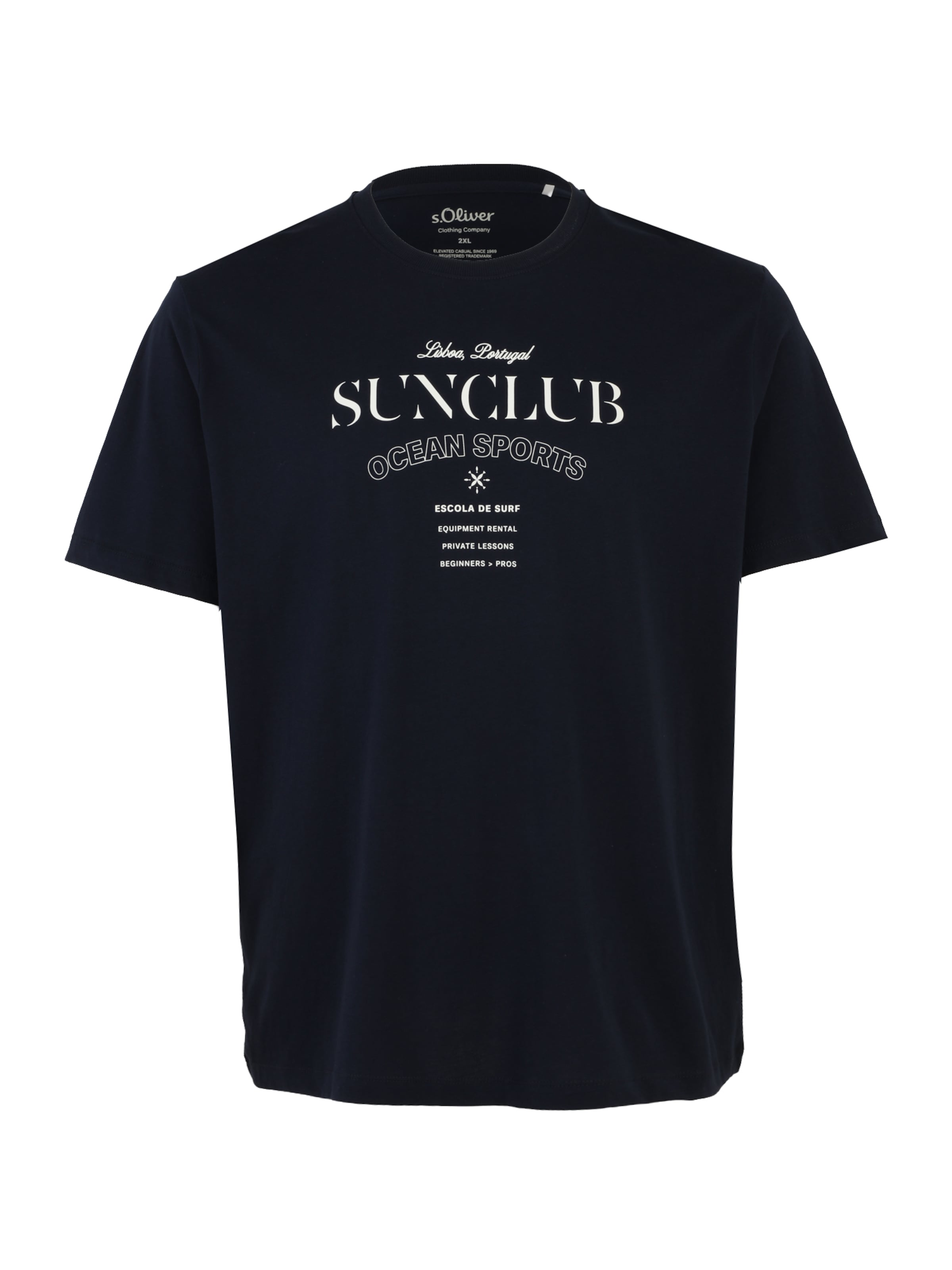 s.Oliver Men Big Sizes Shirt in Blue: front