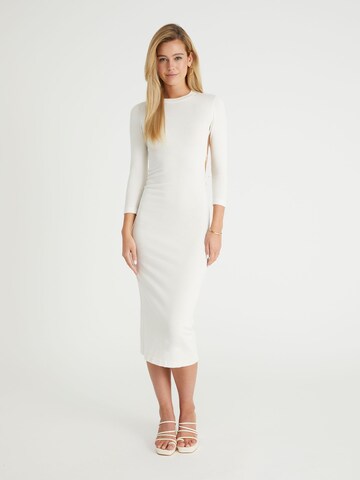 millane - Vestido de malha 'Lotte' em branco