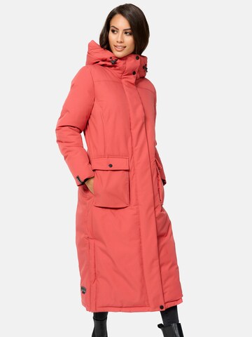 NAVAHOO Zimný kabát 'Wolkenfrost XIV' - oranžová: predná strana