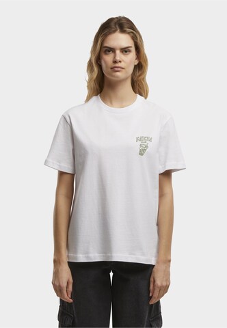 Miss Tee T-shirt 'Matcha Club Good Mood' i vit: framsida