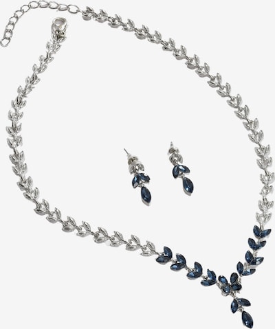 SOHI Smyckeset 'Itzayana' i marinblå / silver / transparent, Produktvy