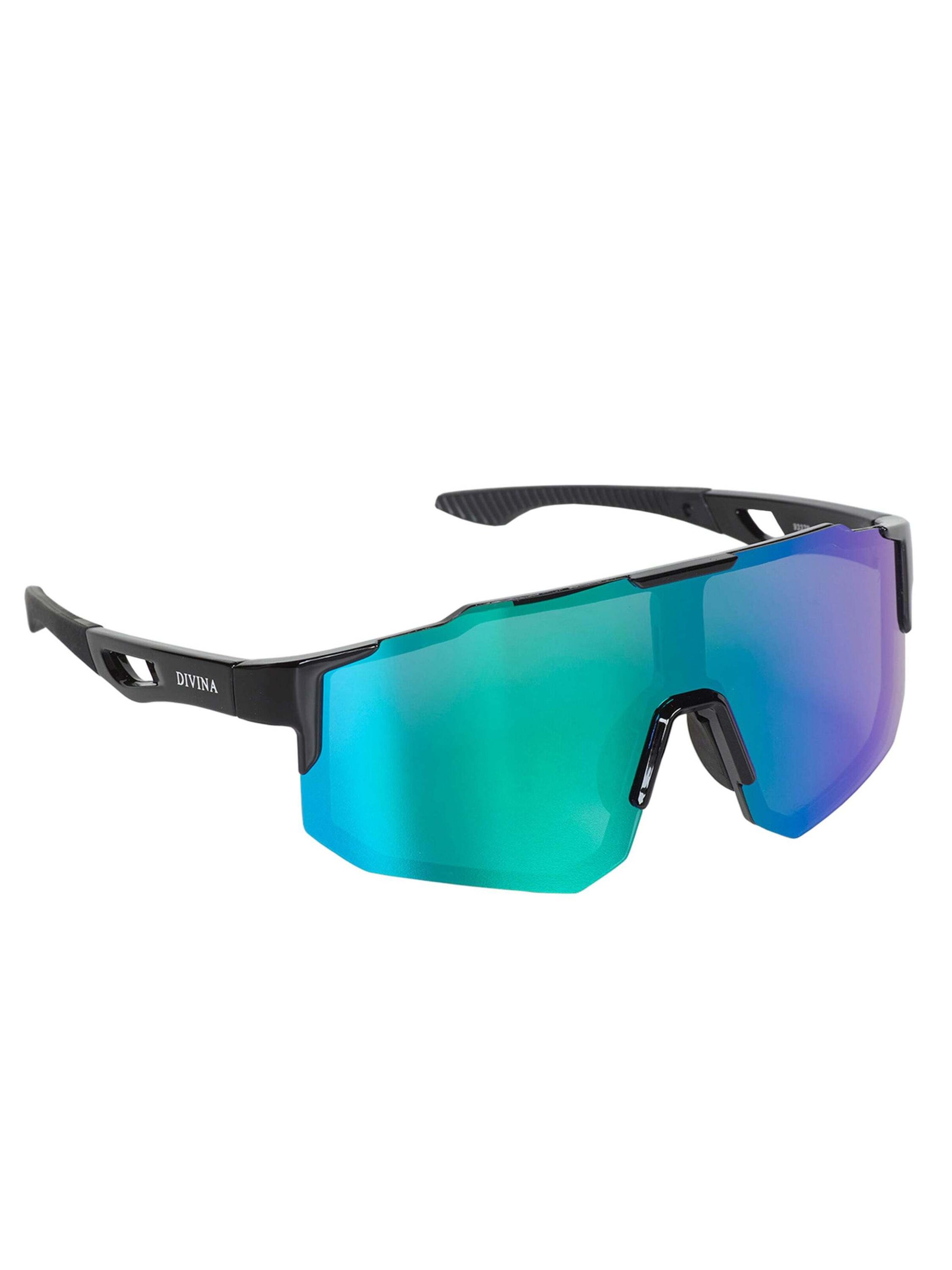 Divina Sportzonnebril in Zwart: voorkant