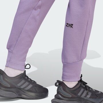 ADIDAS SPORTSWEAR Tapered Workout Pants 'Z.N.E.' in Purple