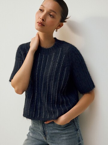 Next Pulóver - kék: elől