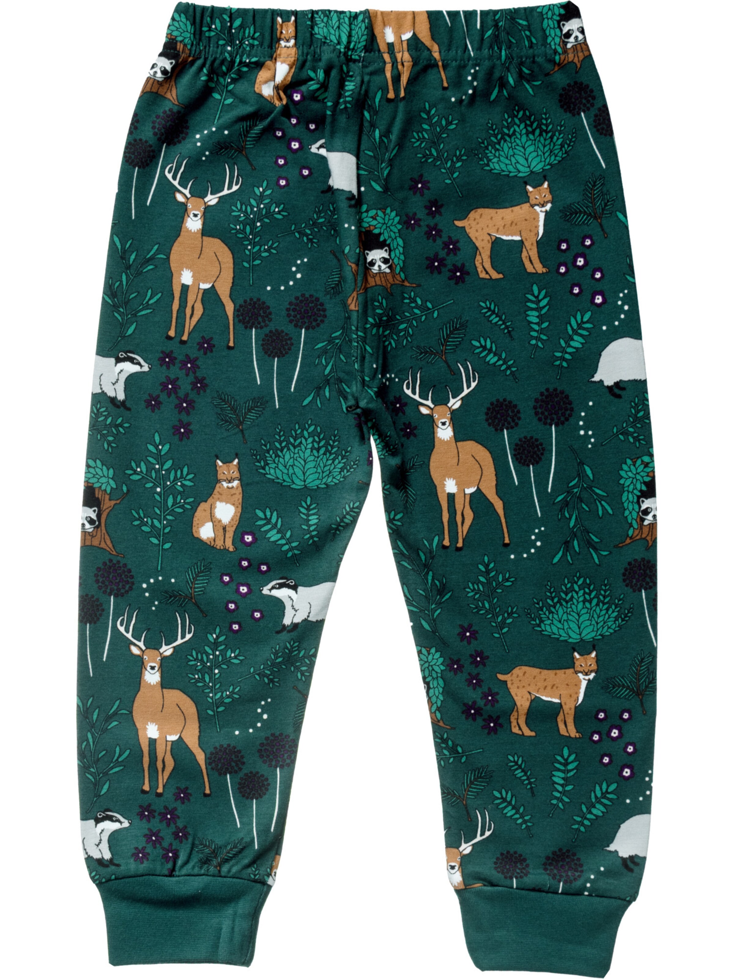 Villervalla Pajamas 'Winter Forest' in Green