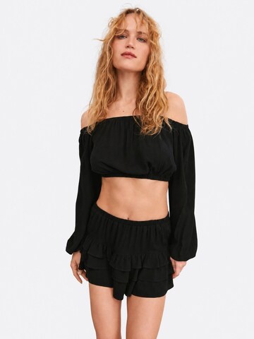 Ethiquet Top 'Crop Top' - fekete