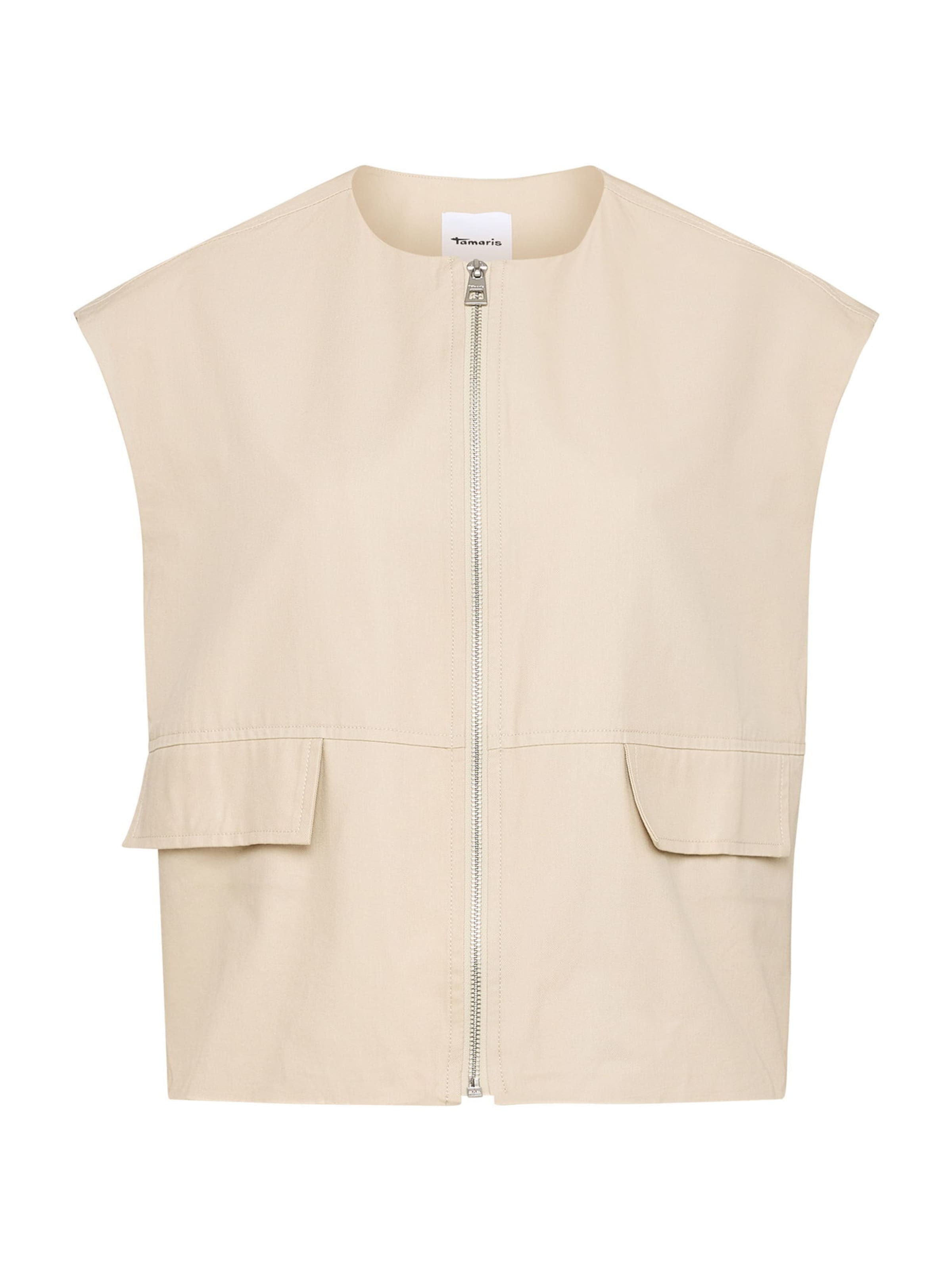 Tamaris Vest in Beige: front