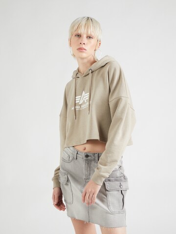 ALPHA INDUSTRIES Sweatshirt in Beige: Vorderseite