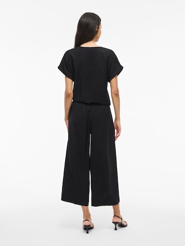 VILA Wide leg Bandplooibroek 'VIMarlee' in Zwart