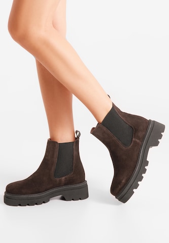WODEN Chelsea Boots 'Sanna' i brun: forside