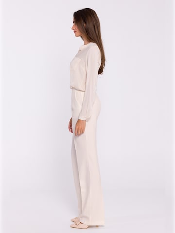Stylove - Bootcut Pantalón de pinzas en beige