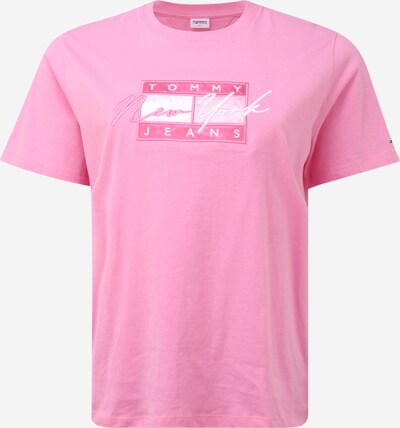 Tommy Jeans Curve T-shirt en rose clair / rose foncé / blanc, Vue avec produit