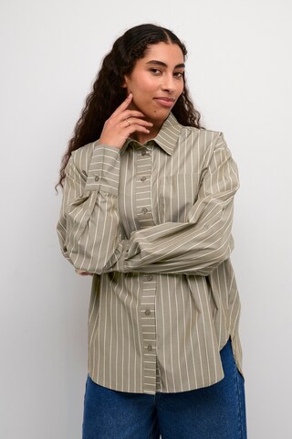 Kaffe Blus 'Jerrie' i brun: framsida