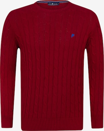 DENIM CULTURE Sweater 'Jeffrey' in Red: front