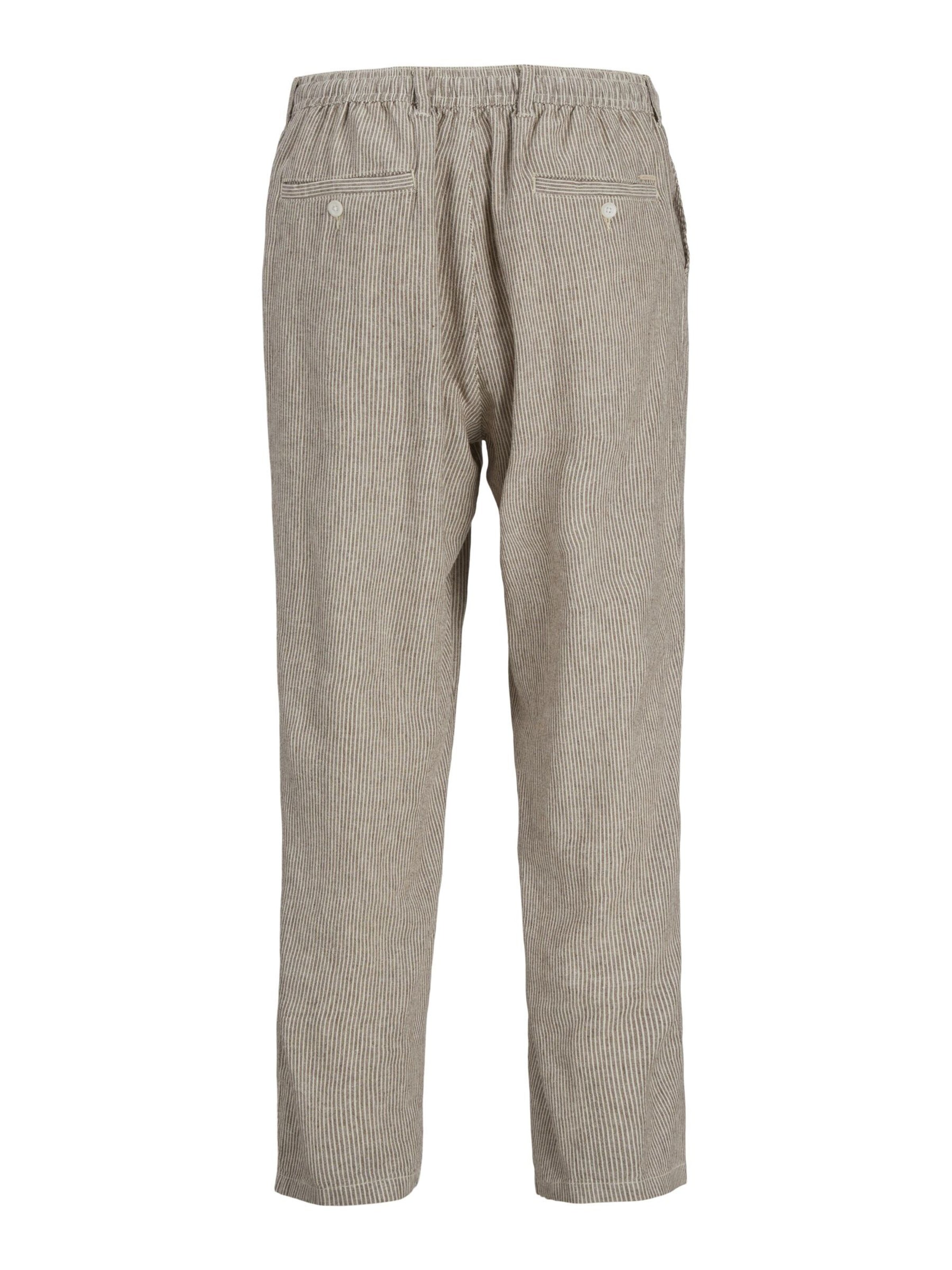 JACK & JONES Loosefit Lærredsbukser 'JPSTKarl' i grå