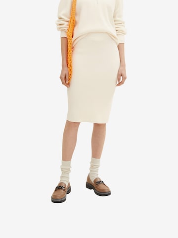 TOM TAILOR Skirt in Beige