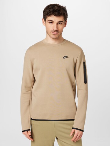 Sweat-shirt Nike Sportswear en beige : devant