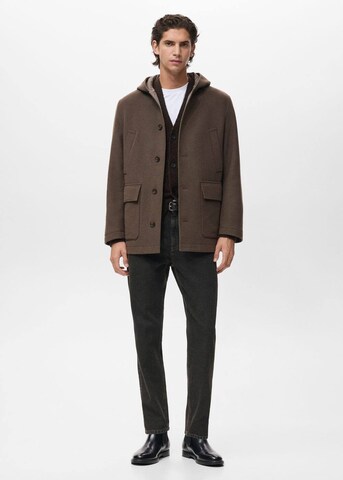 MANGO MAN Between-Seasons Coat 'Sancho' in Brown