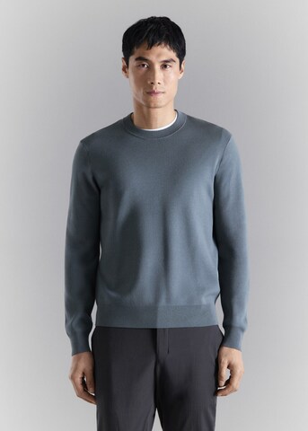 MANGO MAN Sweater 'Luxus' in Green: front
