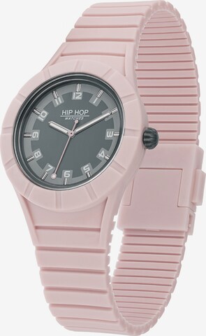 Orologio analogico di Hip Hop in rosa: frontale