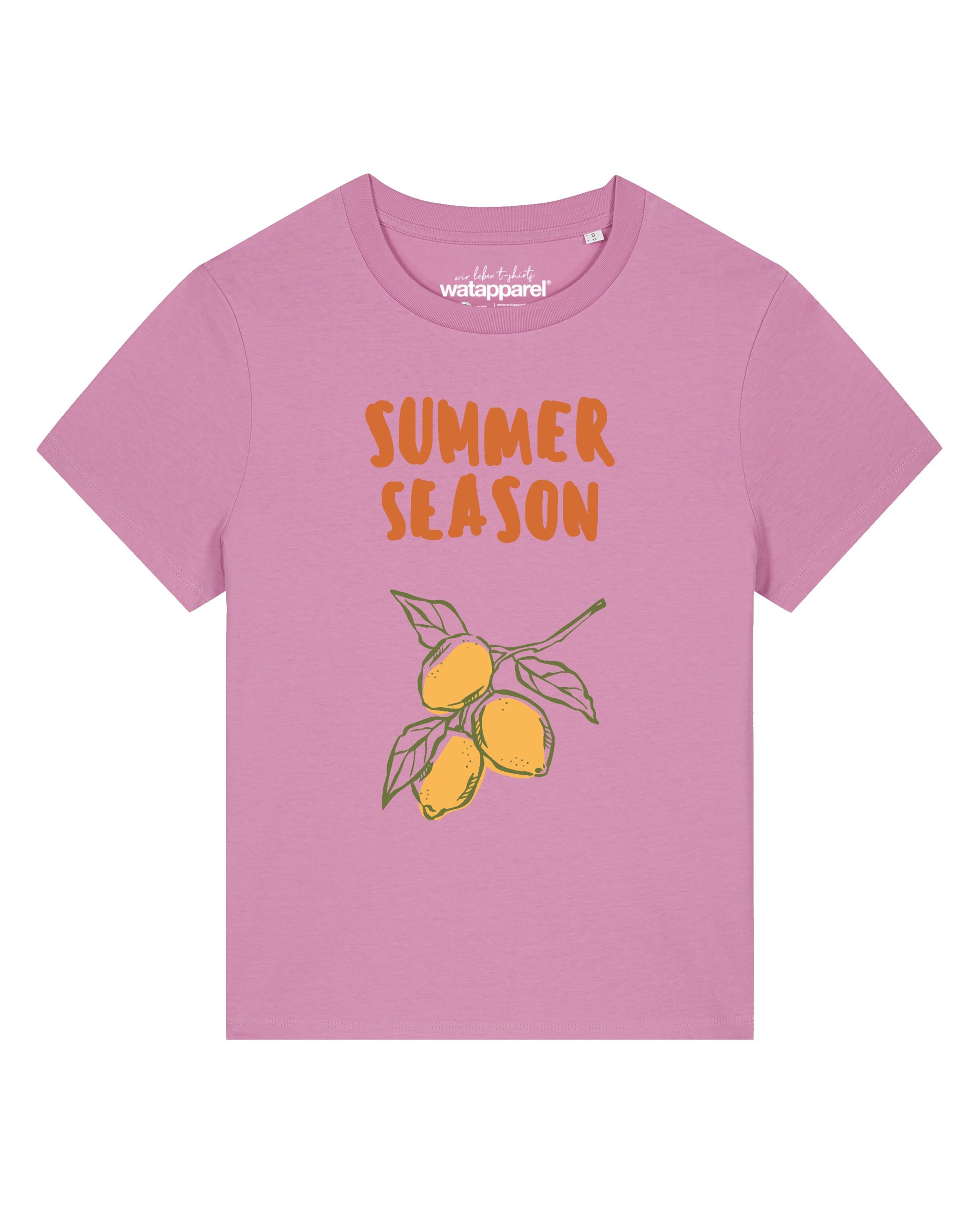 T-shirt 'Summer Season' Watapparel en rose : devant