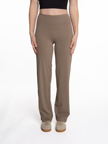 mymotus Sportbroek 'Damen Sporthose , myotus® ladies jazzpant YW101' in Beige: voorkant