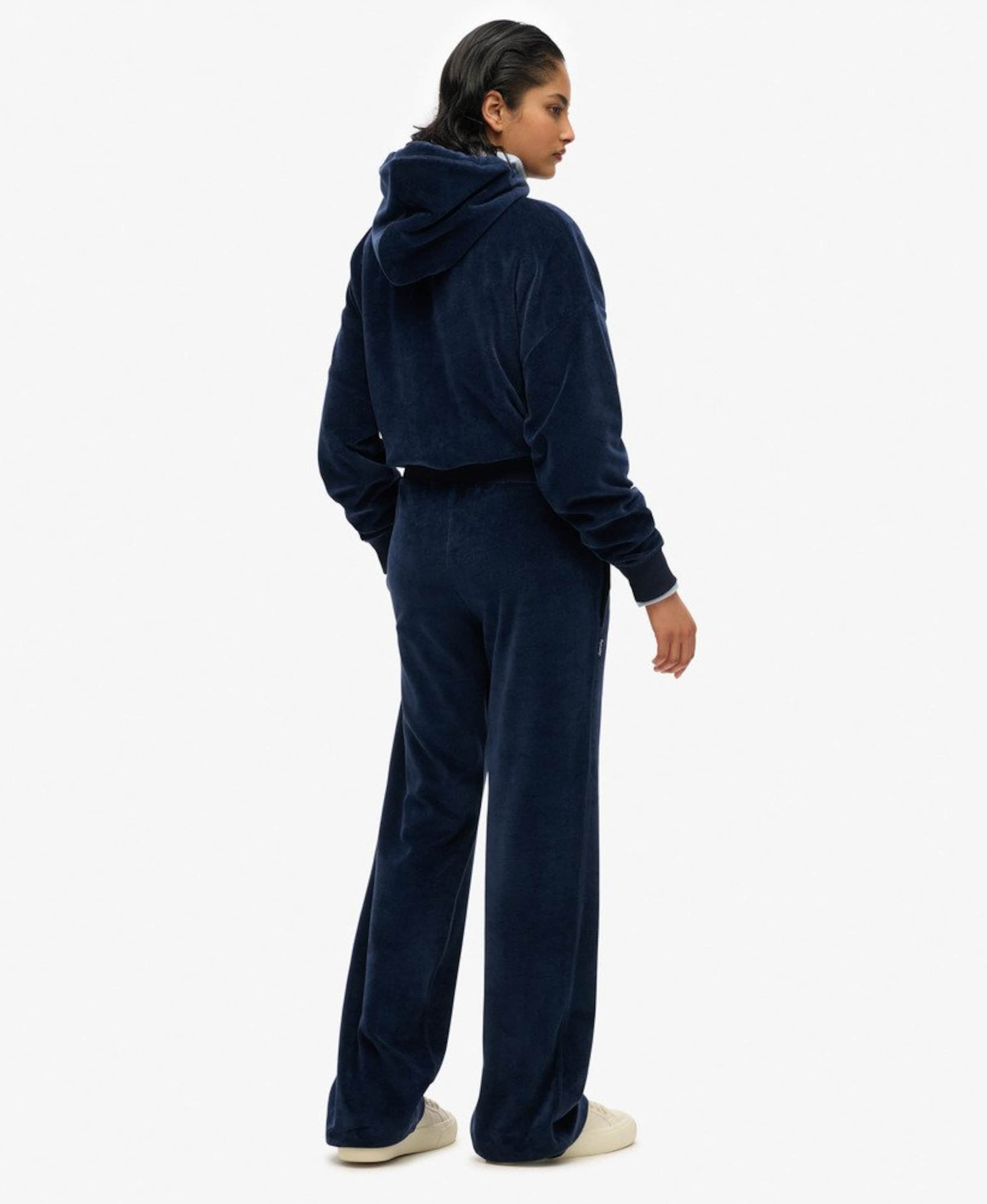 Superdry Wide leg Broek in Blauw